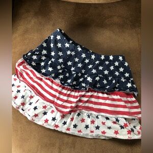 Girl’s size 5T Jumping Beans Fourth of July skort red, white, blue